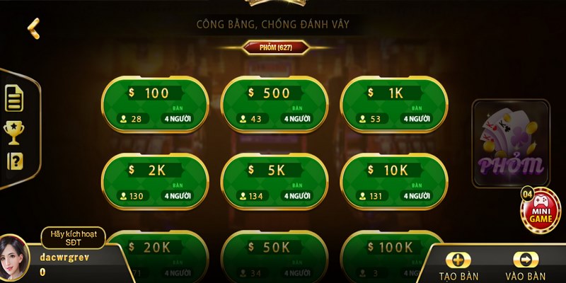 Cách chơi phỏm 9 cây tại TOP88 đơn giản